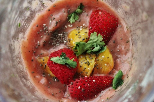 Image of Strawberry Pineapple Cilantro Smoothie