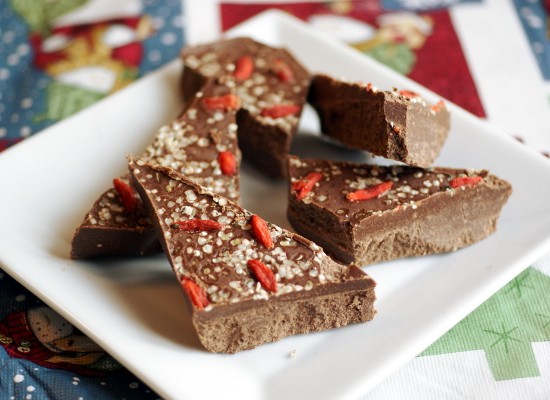 Image of Chocolate Peppermint Bark With a Protein Boost