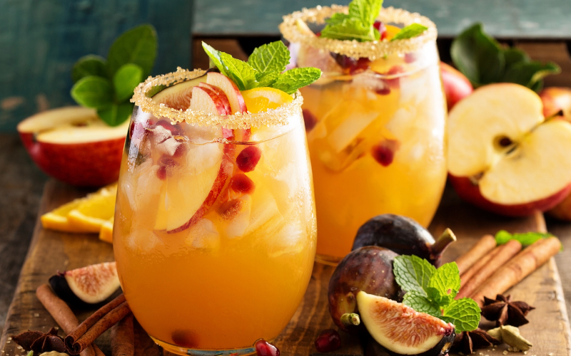 Fall Sangria With Rum
