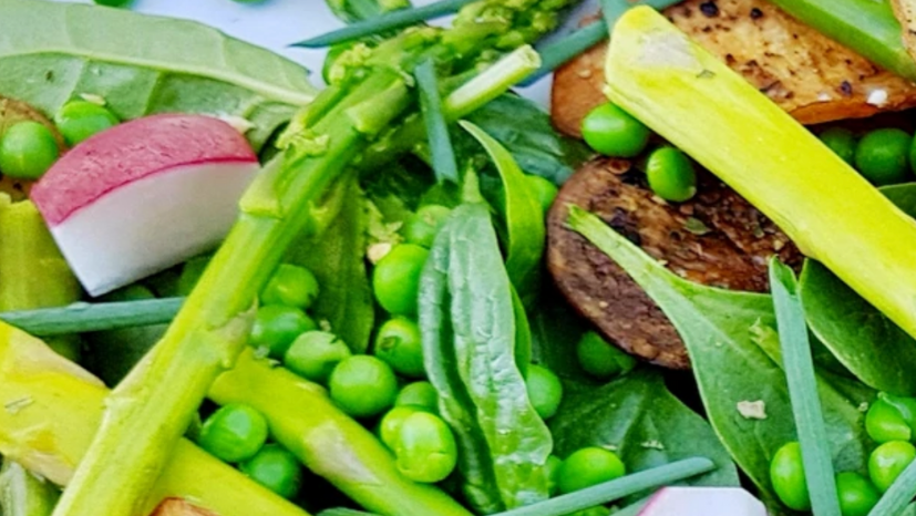 Image of Avo Smash Dukkah Dressing on Potato and Radish Salad 