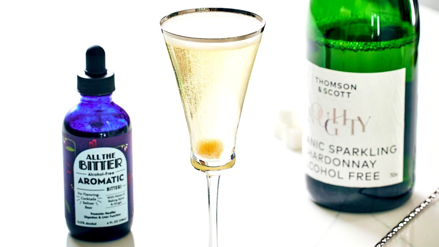 Image of Champagne Cocktail (Non-Alcoholic Cocktail Recipe)