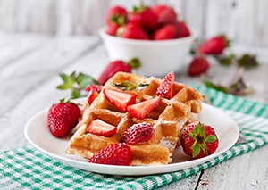 Image of Strawberry Protein Waffles