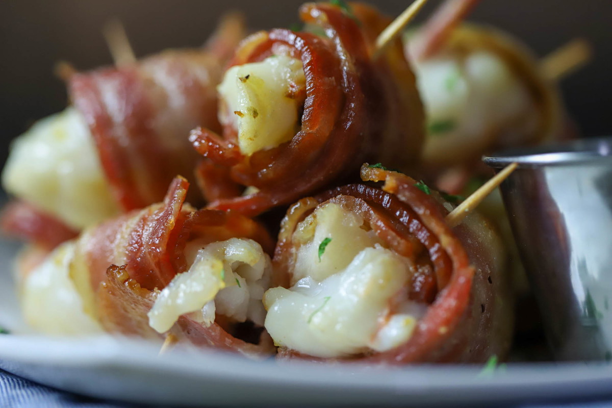 Bacon Wrapped Lobster