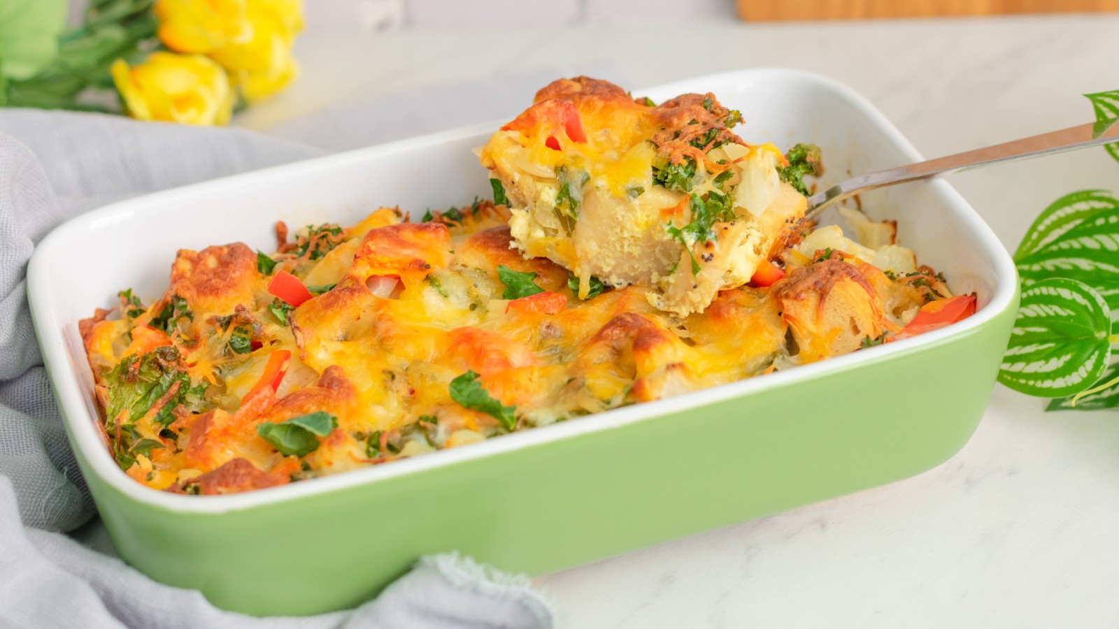 Image of Gluten Free Vegetarian Bagel Strata 