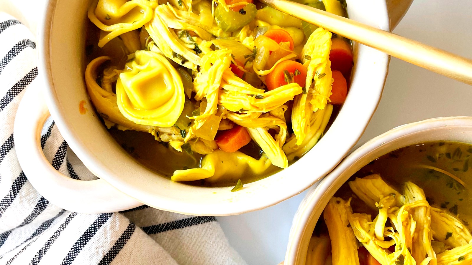 Image of Golden Chicken Tortellini Soup
