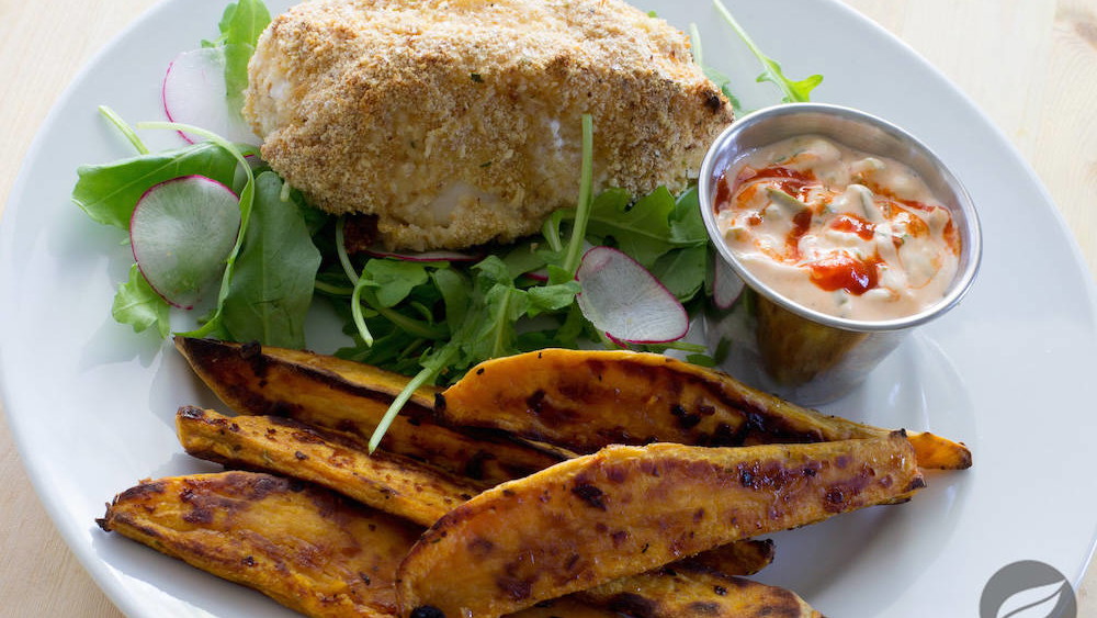 Image of Baked Fish & Chips with Thai Tartar Sauce