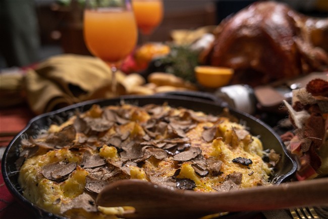 Image of Chef Tyler’s Whipped Potato Casserole with Farmer’s Cheese, Buttermilk, and Truffles