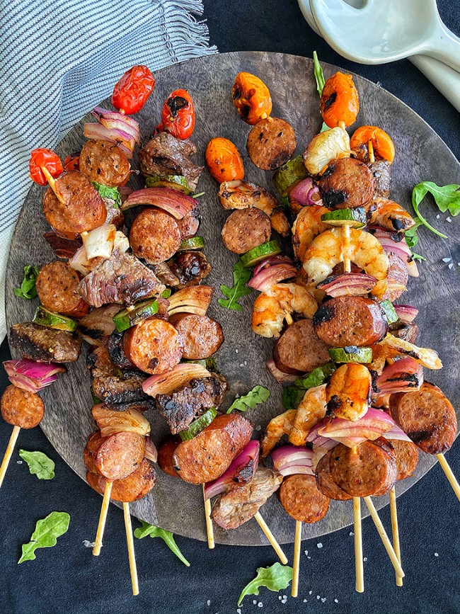 Image of Anticuchos de mar y tierra
