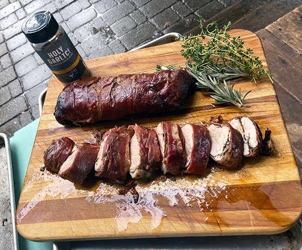 Image of Prosciutto-Wrapped Pork Tenderloin with Holy Garlic
