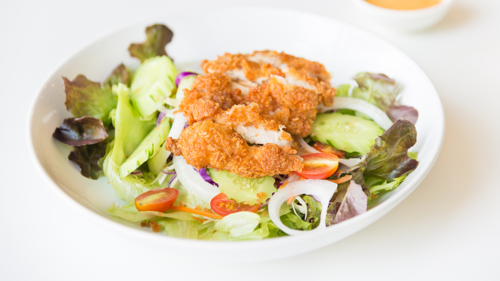Image of Buttermilk Fried Chicken Salad with Green Goddess Dressing