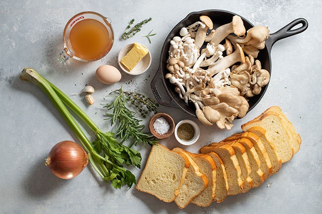 Image of Grilled Brioche & Wild Mushroom Stuffing