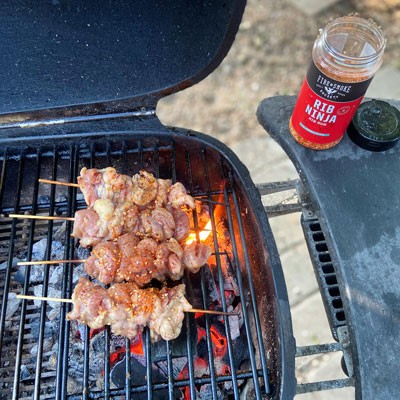 Image of Ninja Skewers with Spicy Peanut Sauce