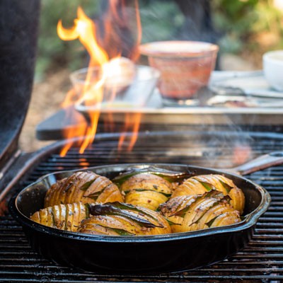 Image of Grill-Roasted Hasselback Potatoes