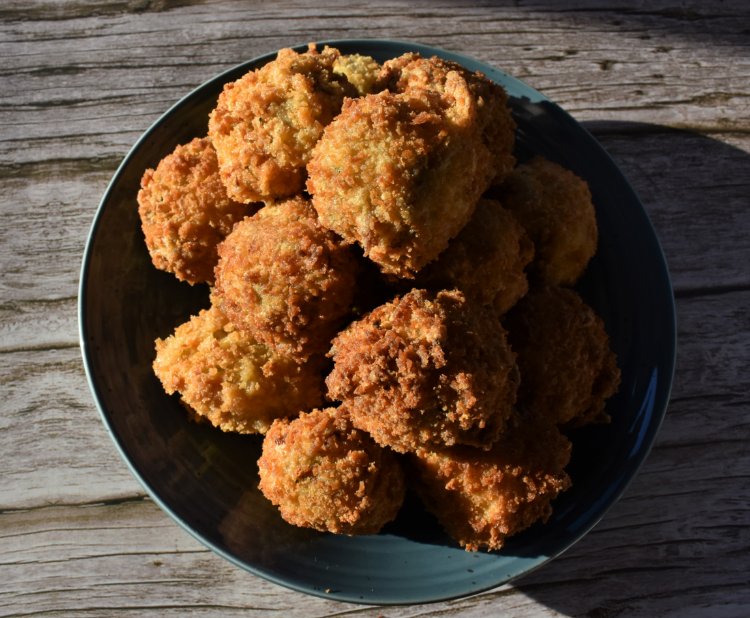 Image of Take the crab cakes out of the freezer and roll...