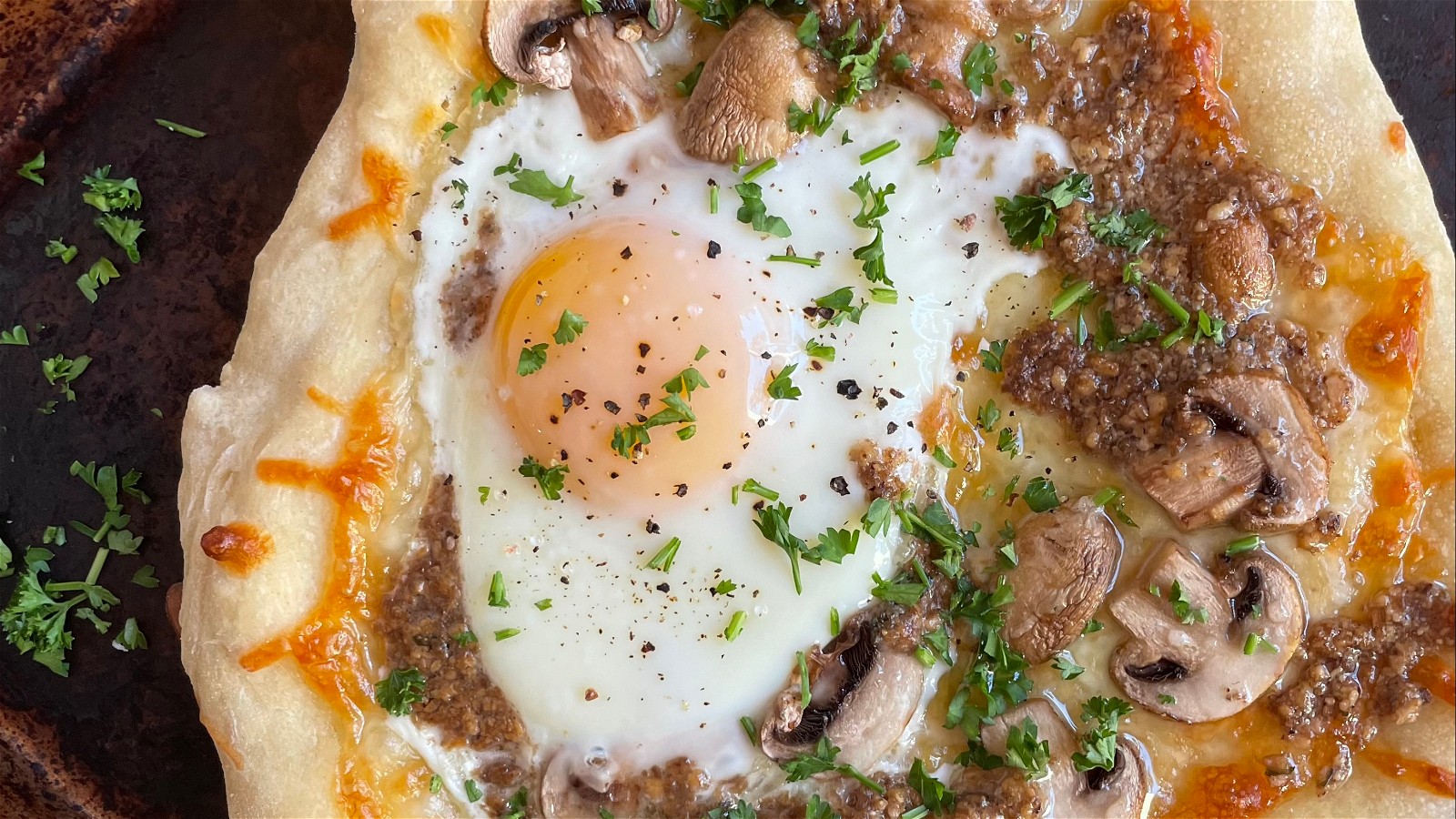 Image of Truffle Mushroom Breakfast Pizza