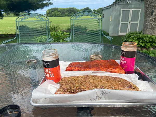 Image of Sprinkle both sides of one rib rack with The Usual,...