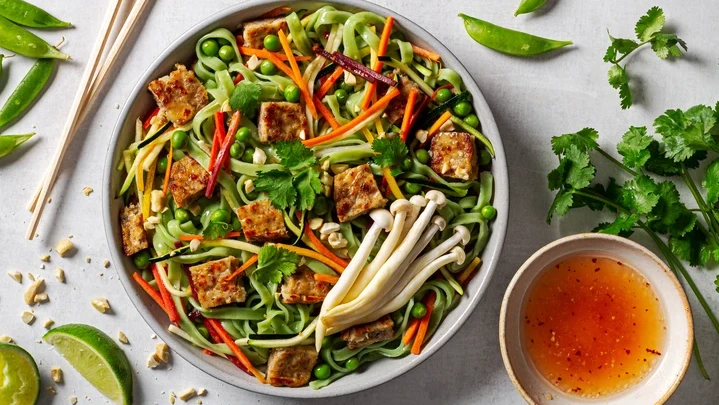 Image de bol oriental à base de plantes