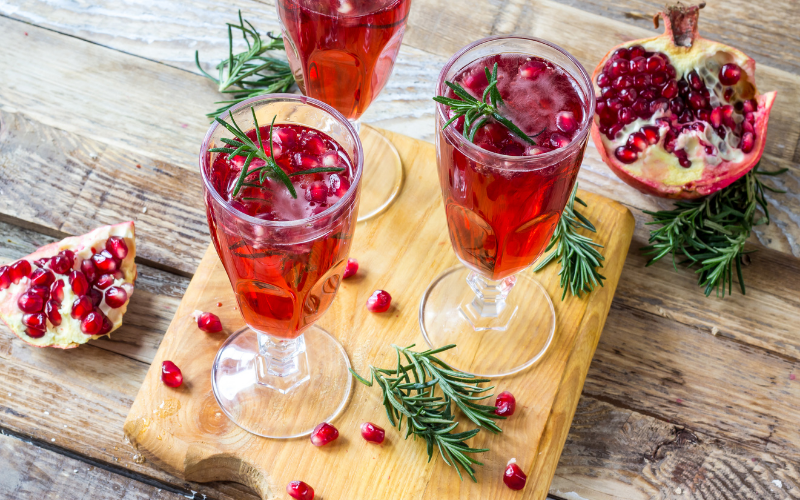 Pomegranate Champagne Punch