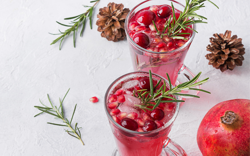Pomegranate Elderflower Spritzer
