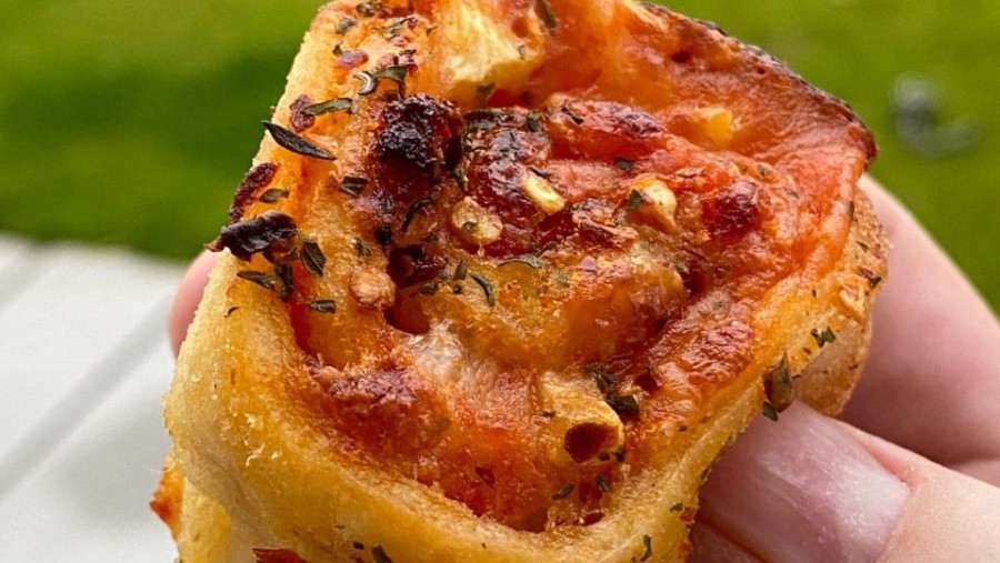 Image of Hawaiian Skillet Baked Pizza Rolls