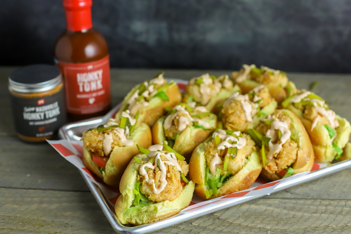 Nashville Hot Shrimp Po Boy Sliders