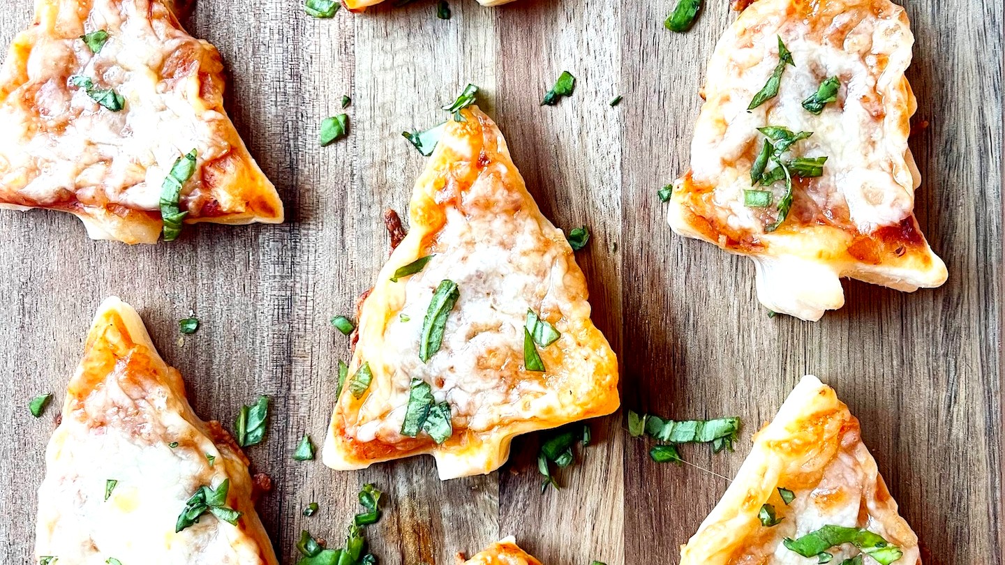 Image of Puff Pastry Pizza Christmas Trees