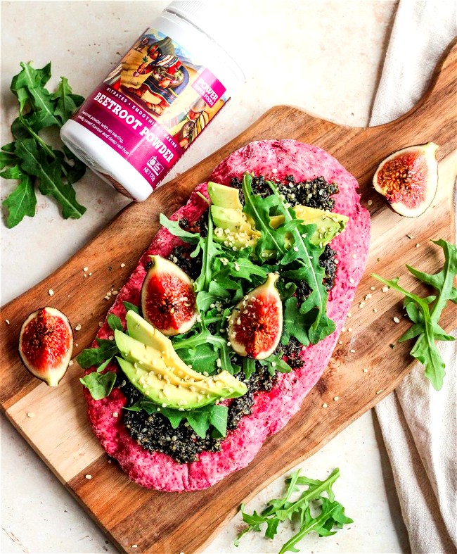 Image ofBeetroot Flatbread Vegan Pizza