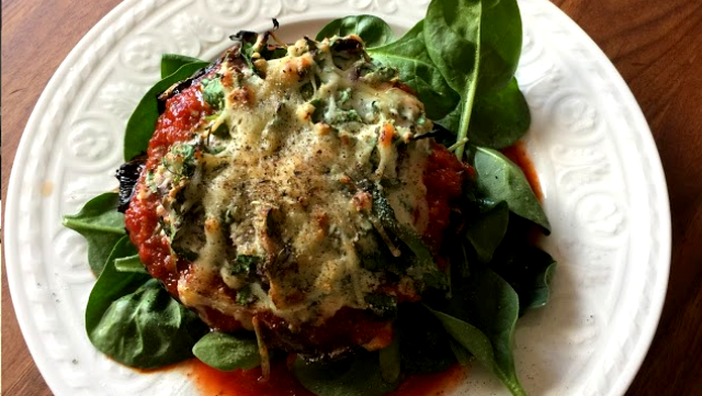 Image of Cheese and Spinach Stuffed Portabella Mushrooms 