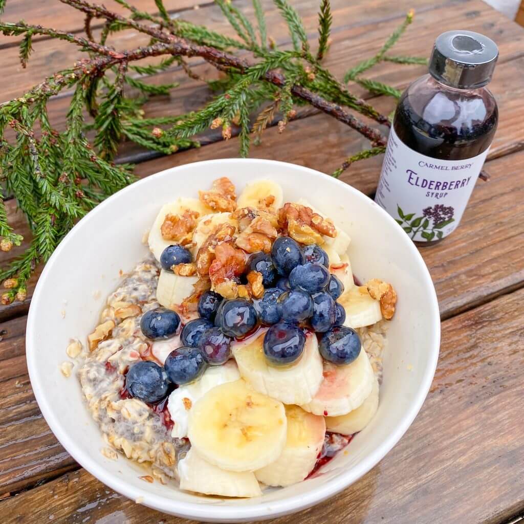 Protein-packed Elderberry Oatmeal