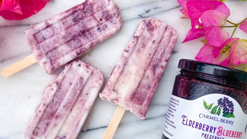 Image of Elderberry Yogurt Popsicles