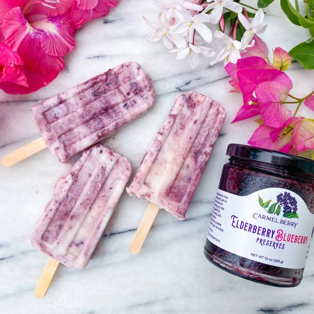 Elderberry Yogurt Popsicles