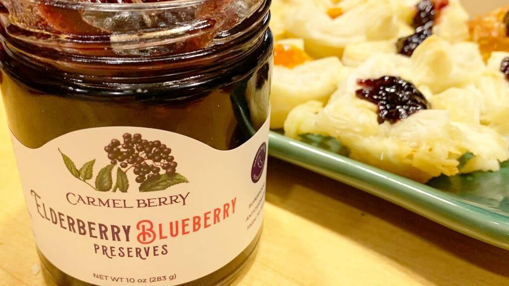 Image of Elderberry Preserves Brie Bites