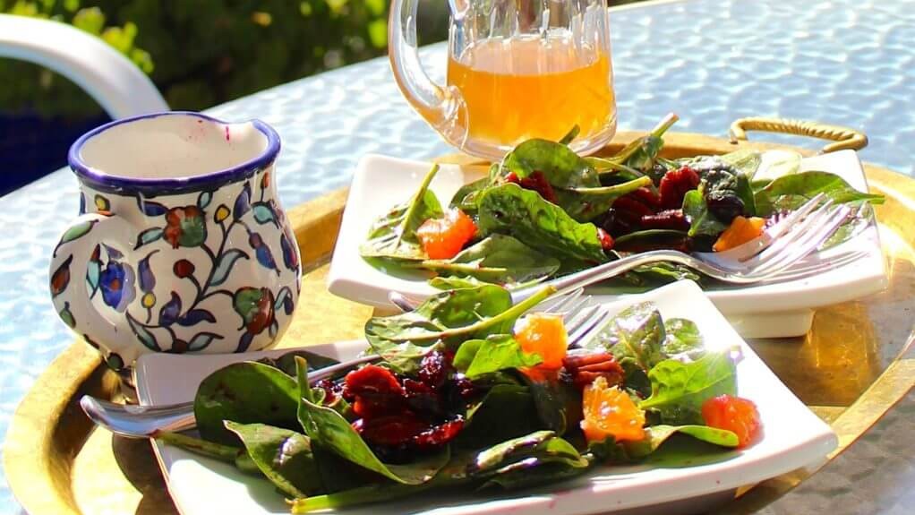 Image of Spinach Salad with Elderberry Vinaigrette Dressing