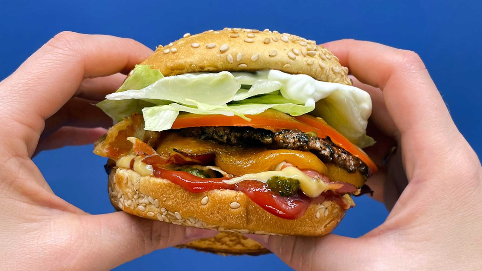 Image of Five Guys double cheeseburger con bacon