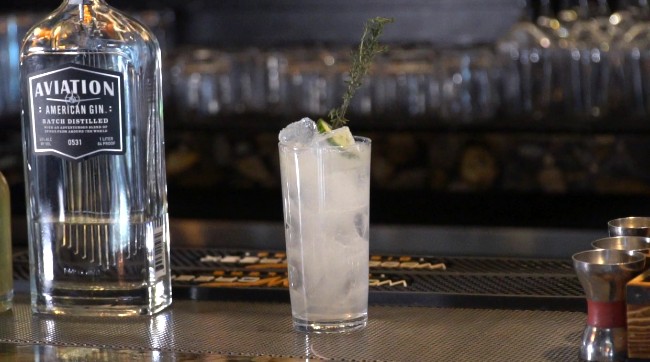 Image of Gin Rickey With Honey-Thyme Infused Simple Syrup 