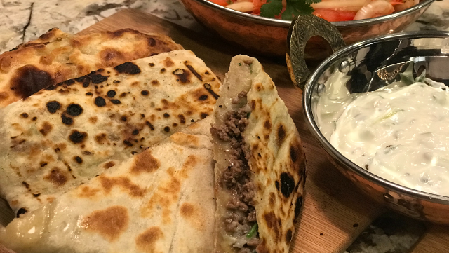 Image of Keema Baida Roti (minced meat hand pies)