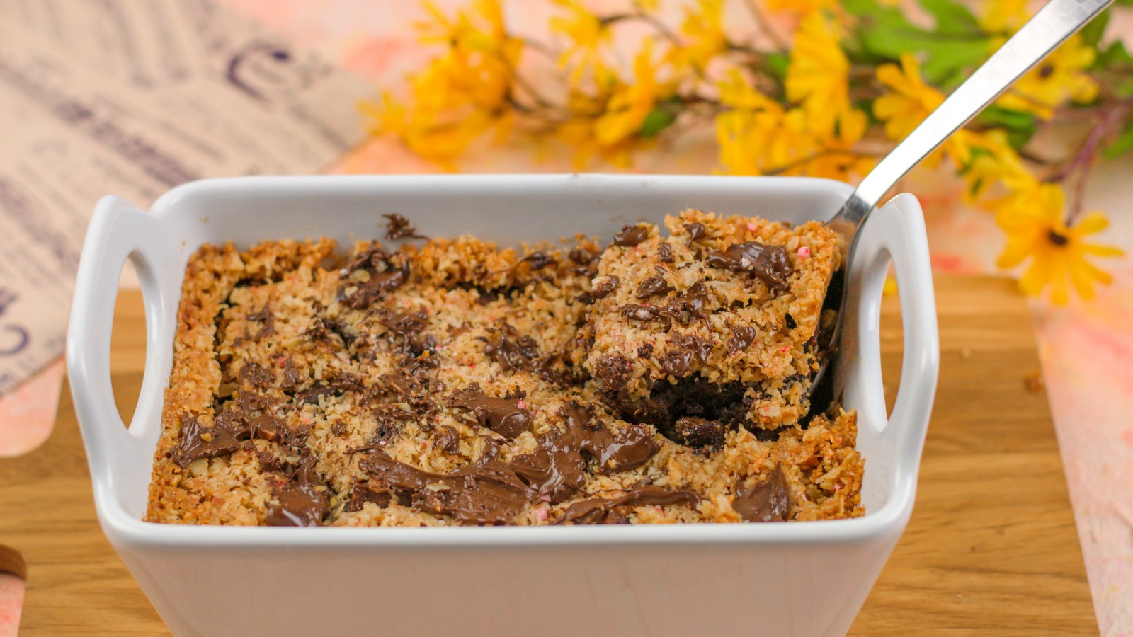 Image of Gluten Free Chocolate Peppermint Bread Pudding Crumble