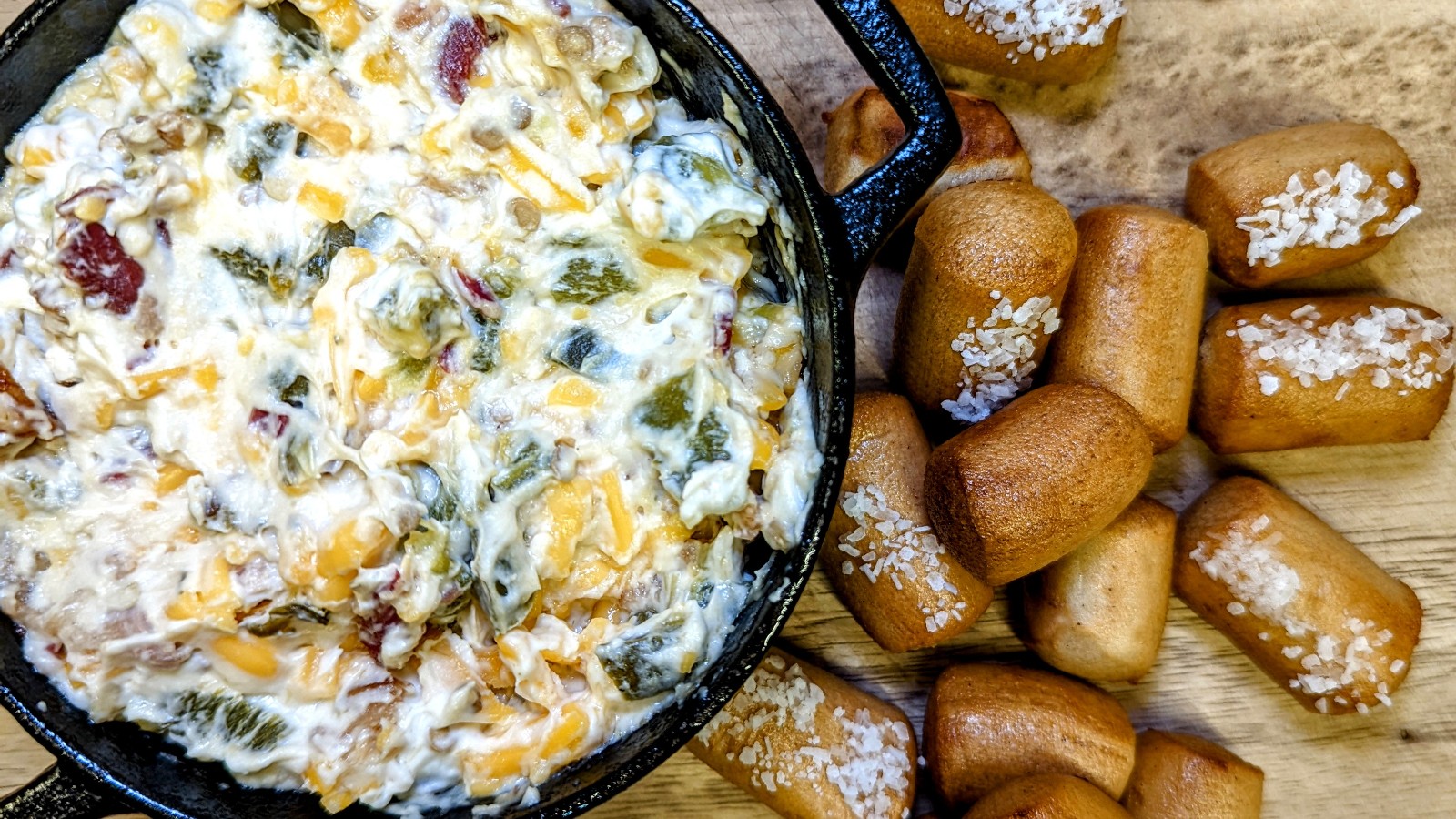 Image of Gluten Free Jalapeno Popper Dip With Soft Pretzels