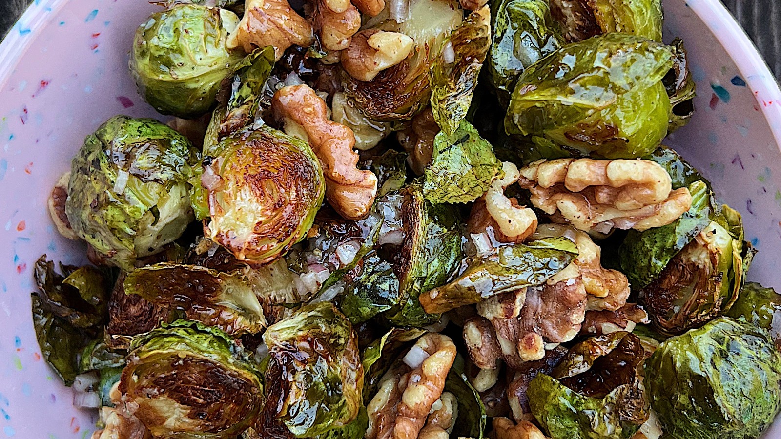 Image of Crispy Brussels Sprouts with Spicy Ground Mustard Vinaigrette