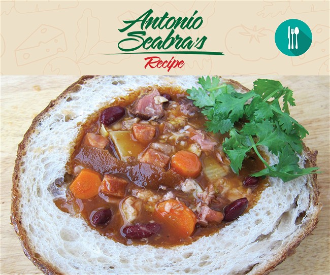 Image of Portuguese Bean Soup Bread Bowl