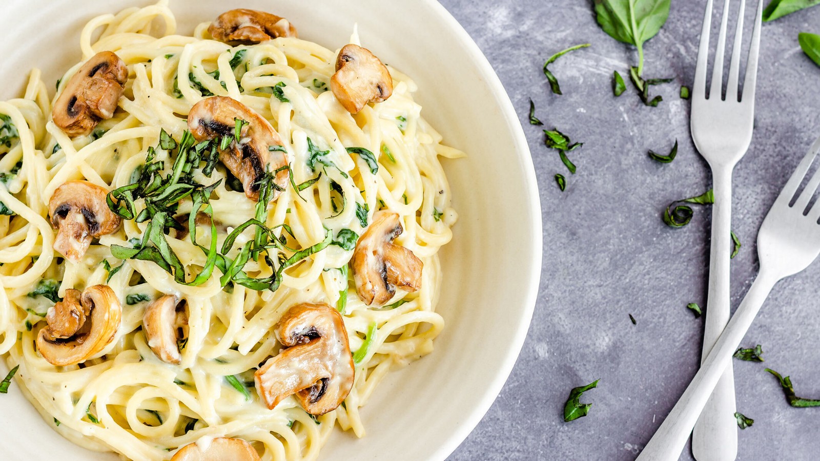 Image of Spaghetti mit Pilz-Frischkäsesauce