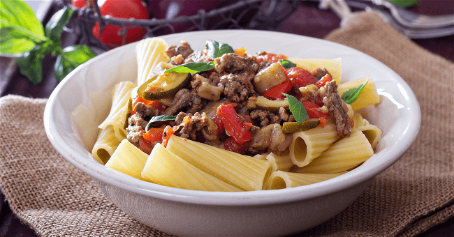 Image of Eggplant Zucchini Bolognese