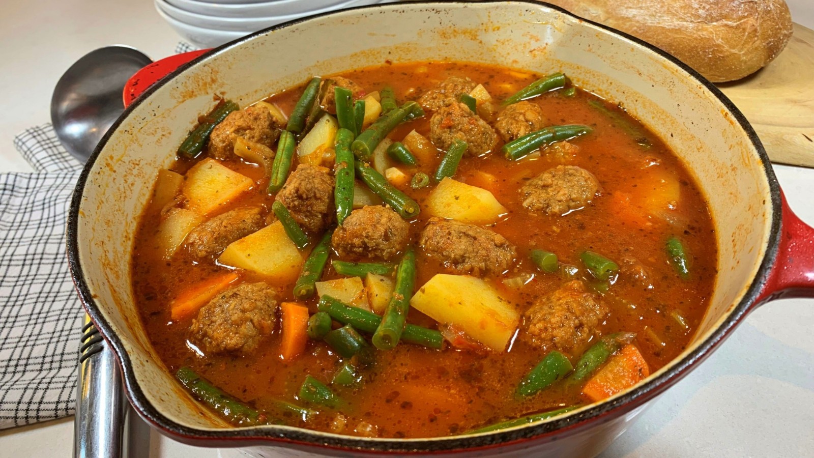 Image of Meatless Meatball Minestrone