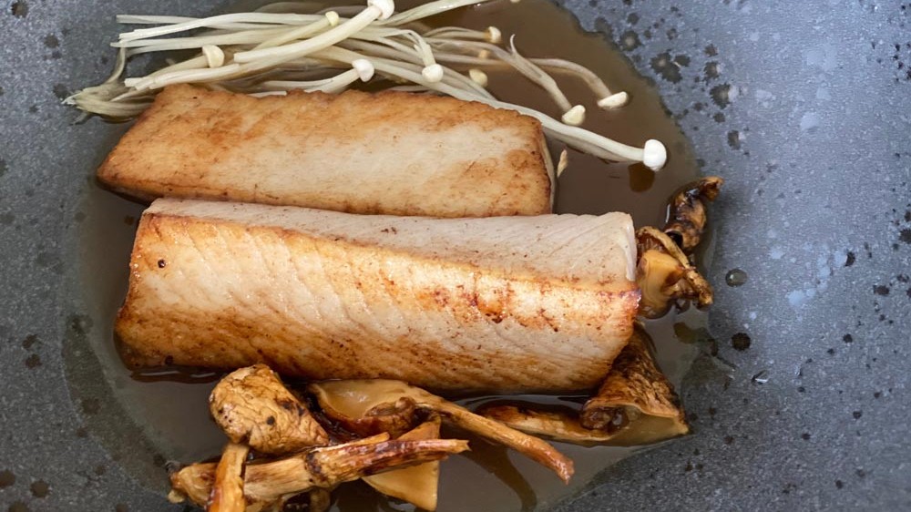 Image of Sablefish with Mushroom Caramel Sauce