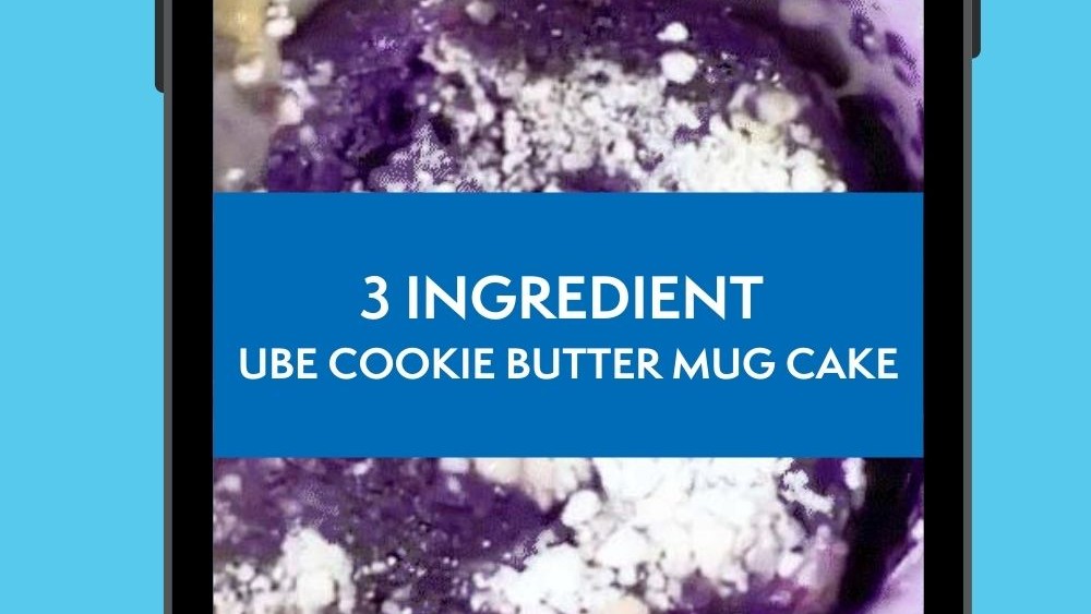 Image of 3 Ingredient Ube Cookie Butter Mug Cake