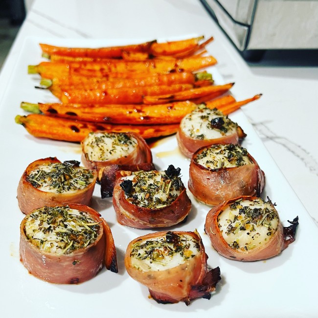 Image of Tuscany Style Prosciutto wrapped Air Fryer Scallops