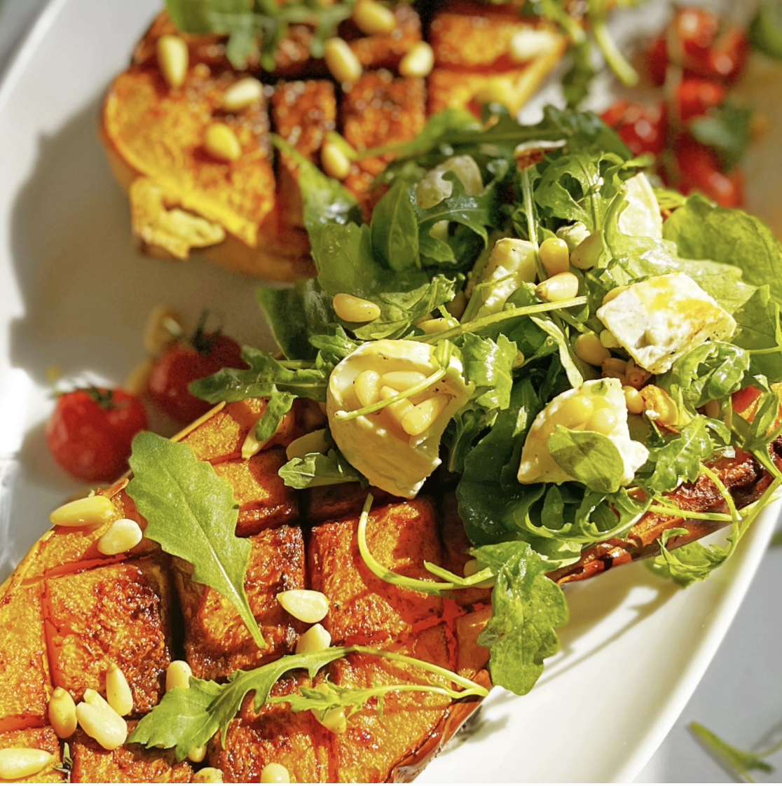 Image of Roasted Butternut Squash with Goats Cheese & Rocket