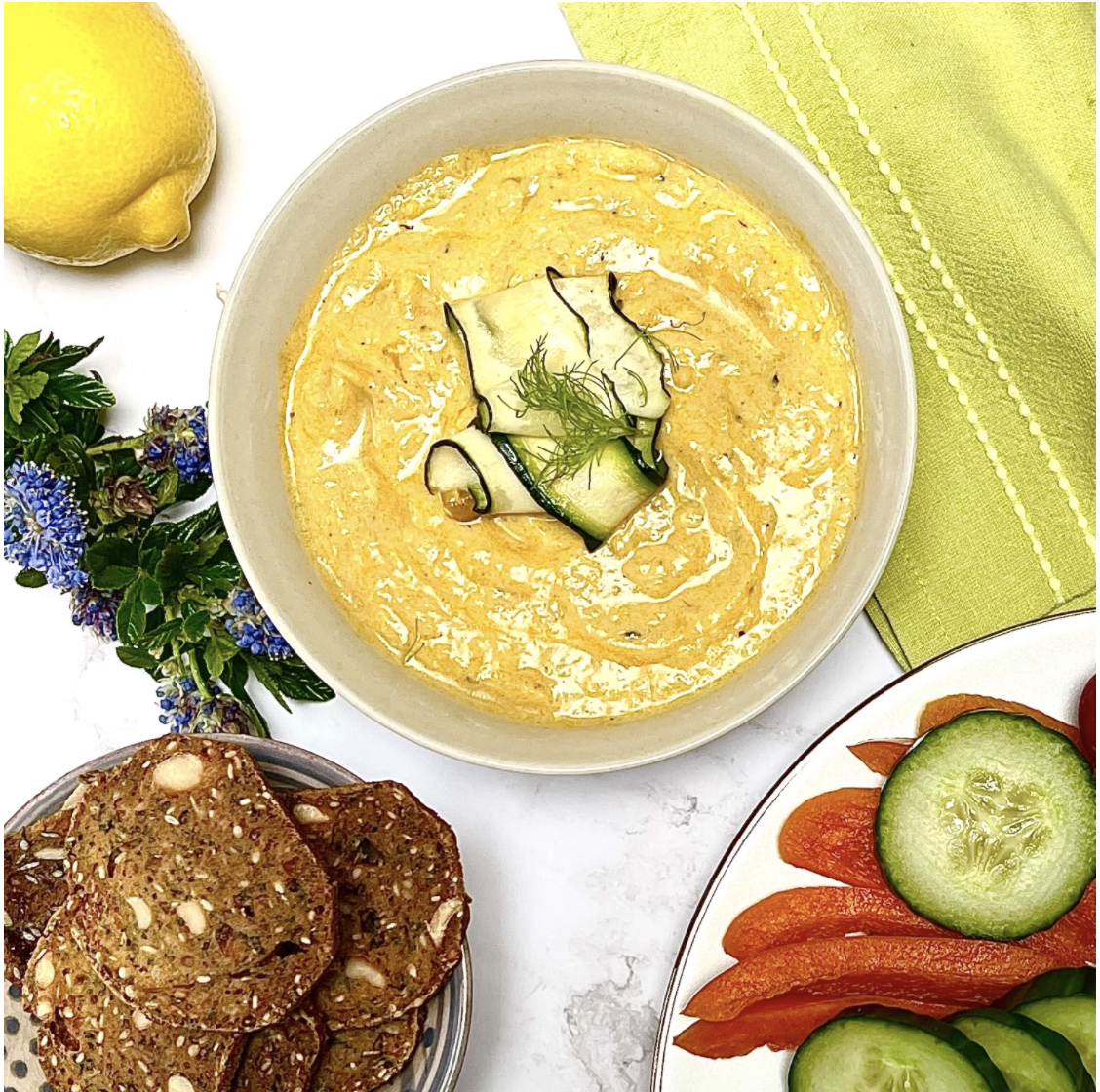 Image of Turmeric Spiced BBQ or Baked Courgette Dip