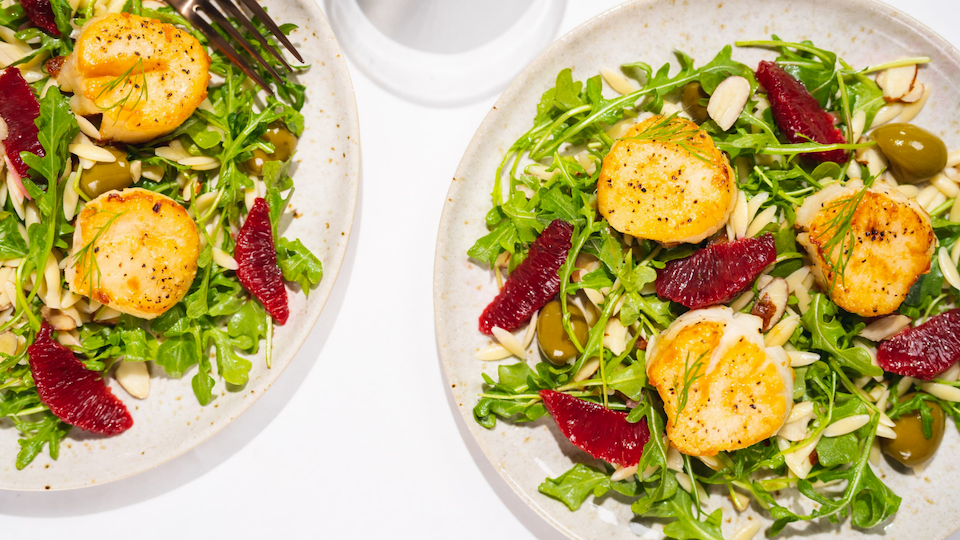 Image of Spanish Arugula Salad with Scallops