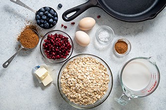 Image of Baked Pomegranate & Blueberry Oatmeal